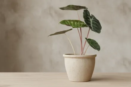 Алоказія багінда Пінк Драгон / Alocasia baginda Pink Dragon