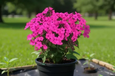 Флокс волотистий Флейм Про Серіз / Phlox paniculata Flame Pro Cerise