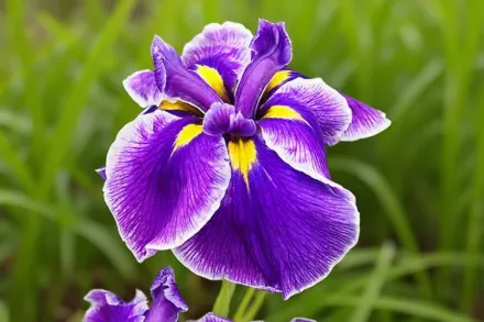 Ірис мечоподібний Кристал Хало / Iris ensata Crystal Halo