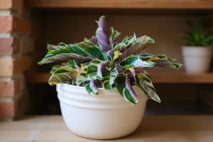 Калатея Вайт Фюжн / Calathea lietzei White Fusion