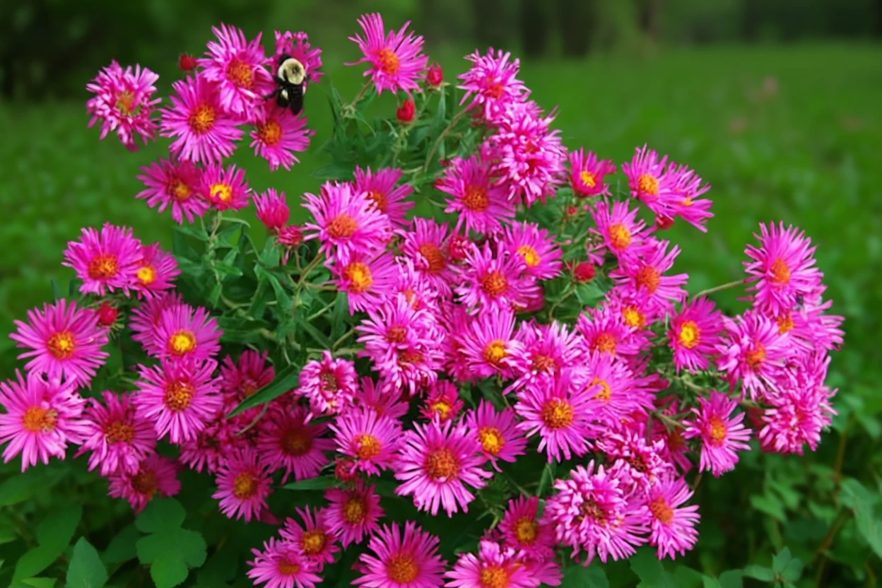 Айстра Анденкен ан Альма Потшке / Aster novae-angliae Andenken an Alma Potschke