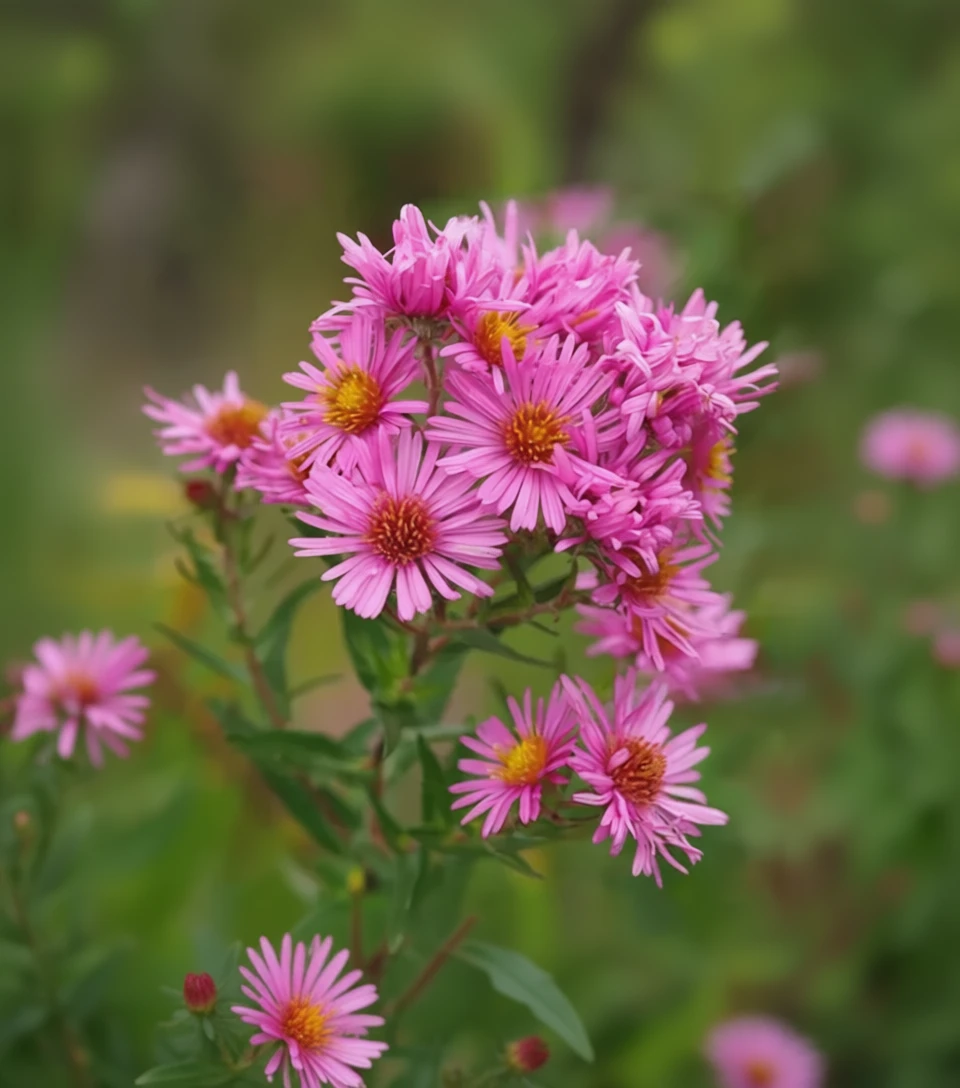 Айстра новоанглійська Гаррінгтонс Пінк / Aster novae-angliae Harrington’s Pink