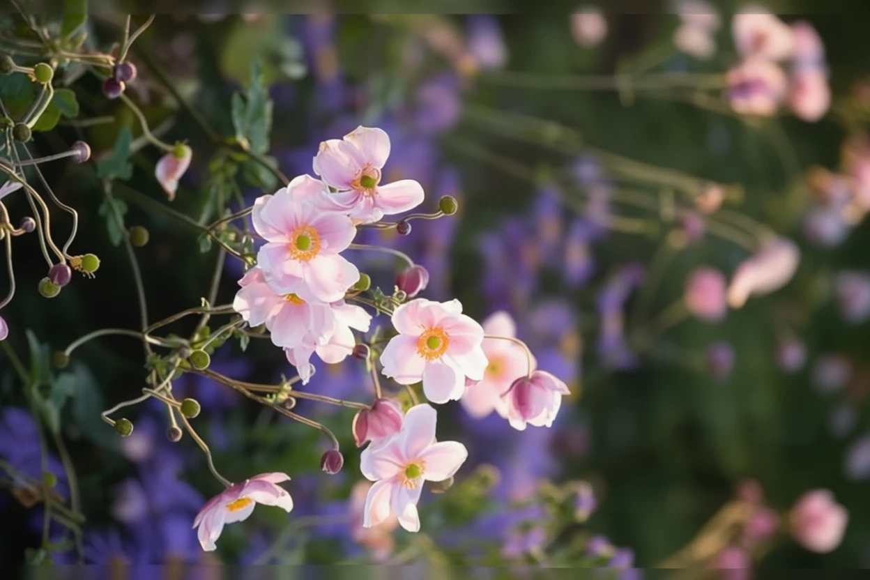 Анемона гібридна Кьонігін Шарлотте / Anemone x hybrida Königin Charlotte