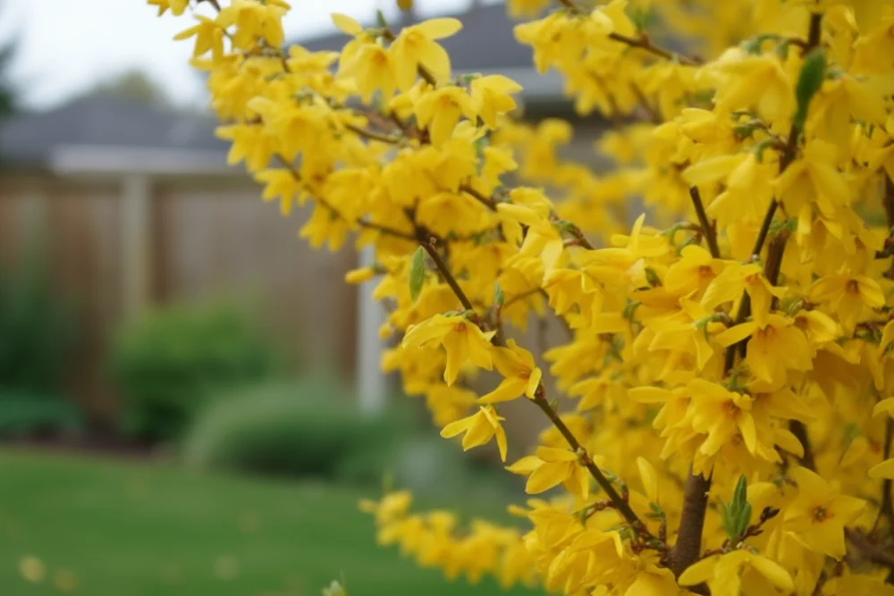 Форзиція середня Лінвуд Варіеті / Forsythia x intermedia Lynwood Variety