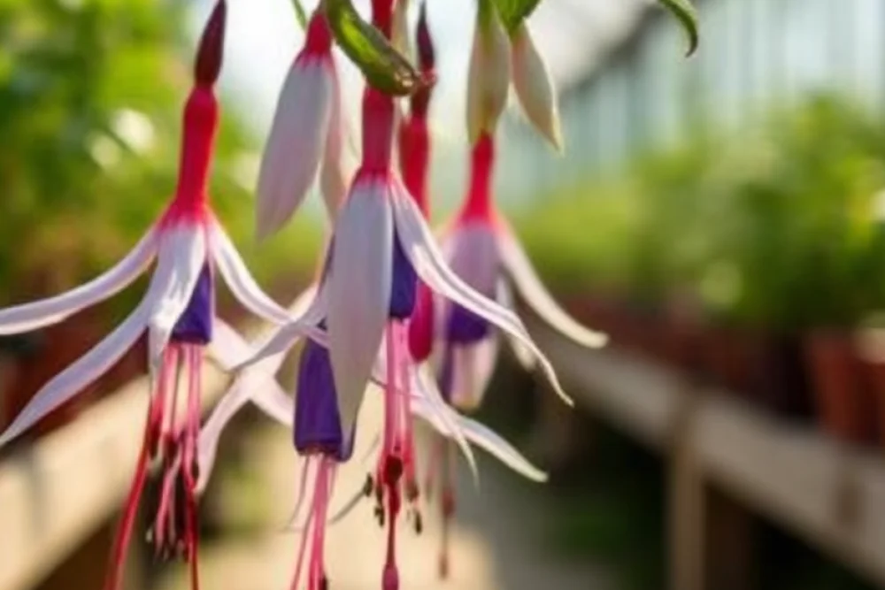 Фуксія магеланська Леді Бейкон / Fuchsia magellanica Lady Bacon