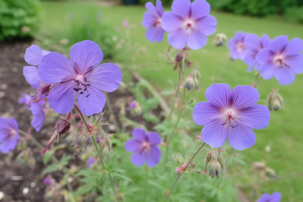 Герань Міднайт Рейтер / Geranium pratense Midnight Reiter