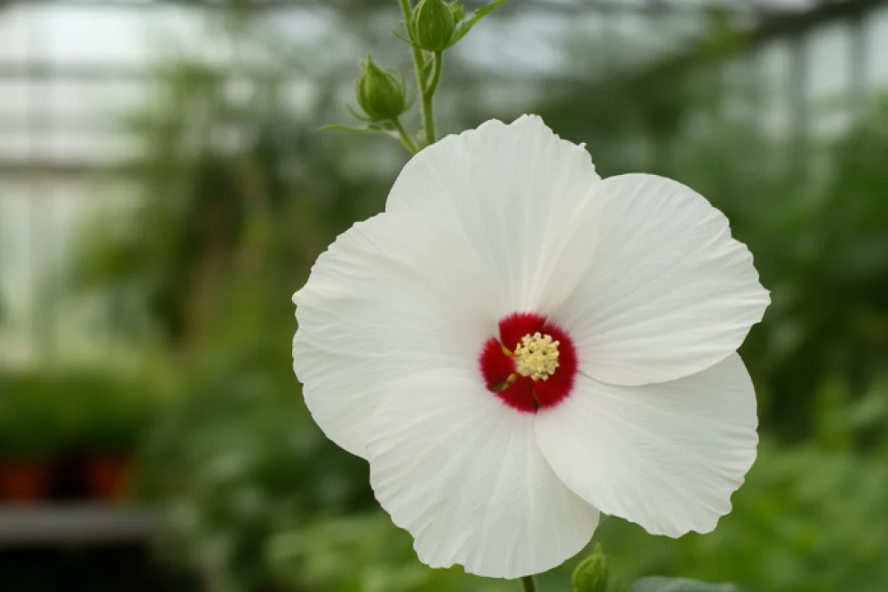 Гібіскус Діско Белл Вайт / Hibiscus moscheutos Disco Belle White