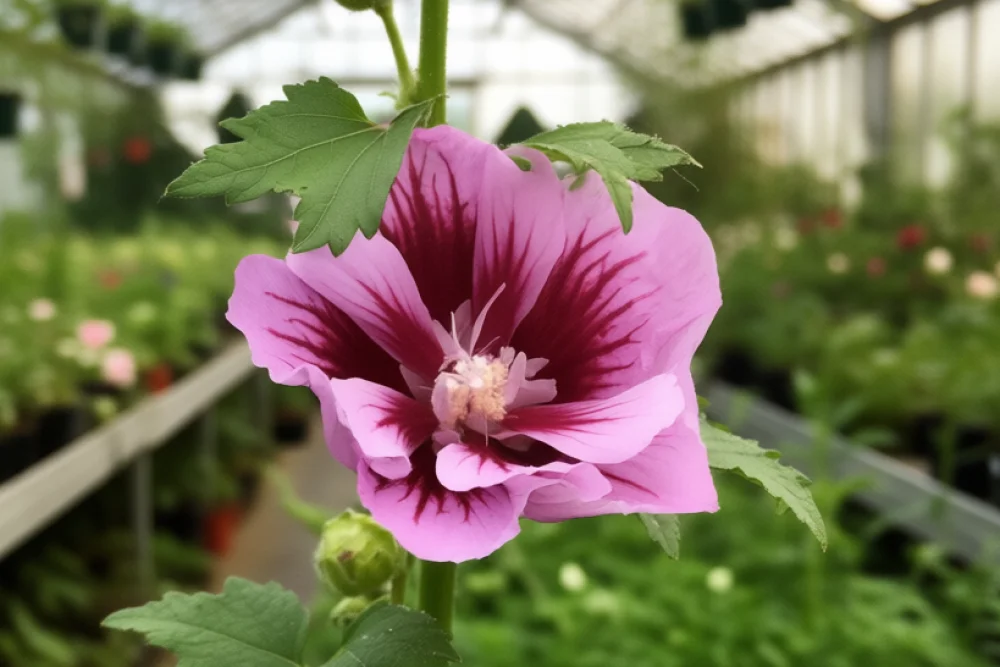 Гібіскус сирійський Пурпл Піллар / Hibiscus syriacus Purple Pillar