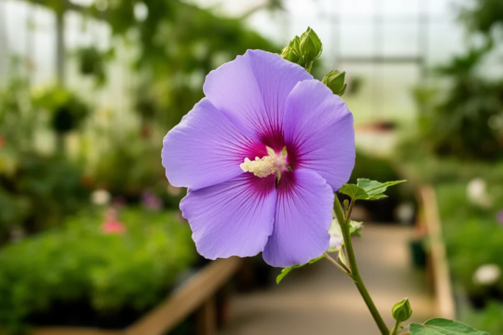 Гібіскус сирійський Уазо Блю / Hibiscus syriacus Oiseau Bleu