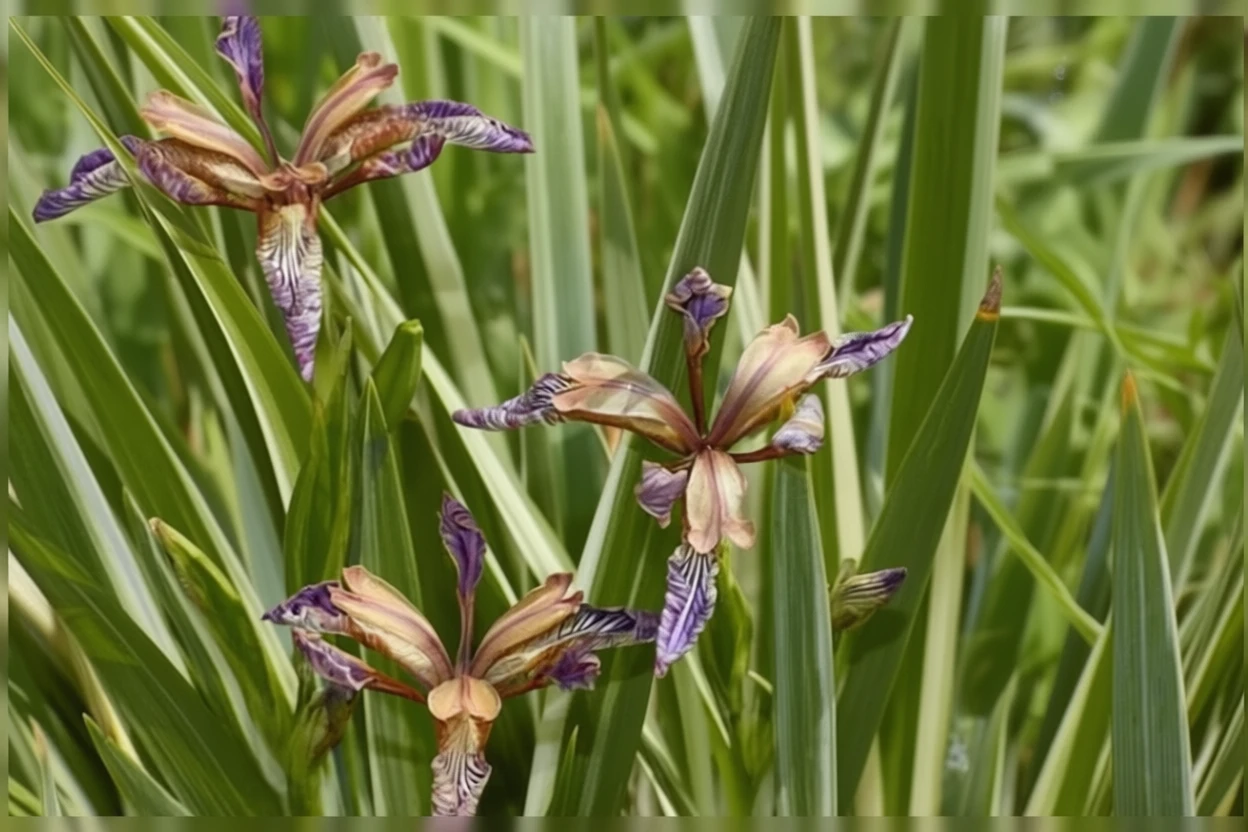Ірис фетідіссіма Варієгата / Iris foetidissima Variegata