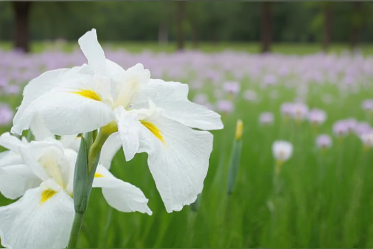 Ірис мечоподібний Алпін Маджесті / Iris ensata Alpine Majesty