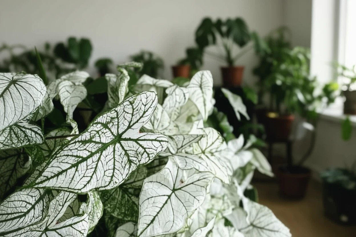 Каладіум Вайт Крістмас / Caladium White Christmas