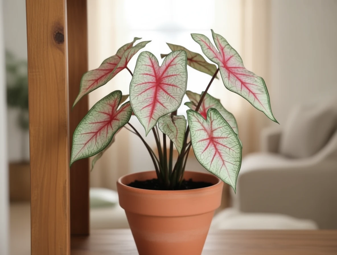 Каладіум Вайт Квін / Caladium White Queen