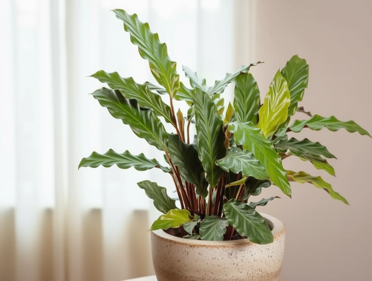 Калатея руфібарба Ланселот / Calathea rufibarba Lancelot