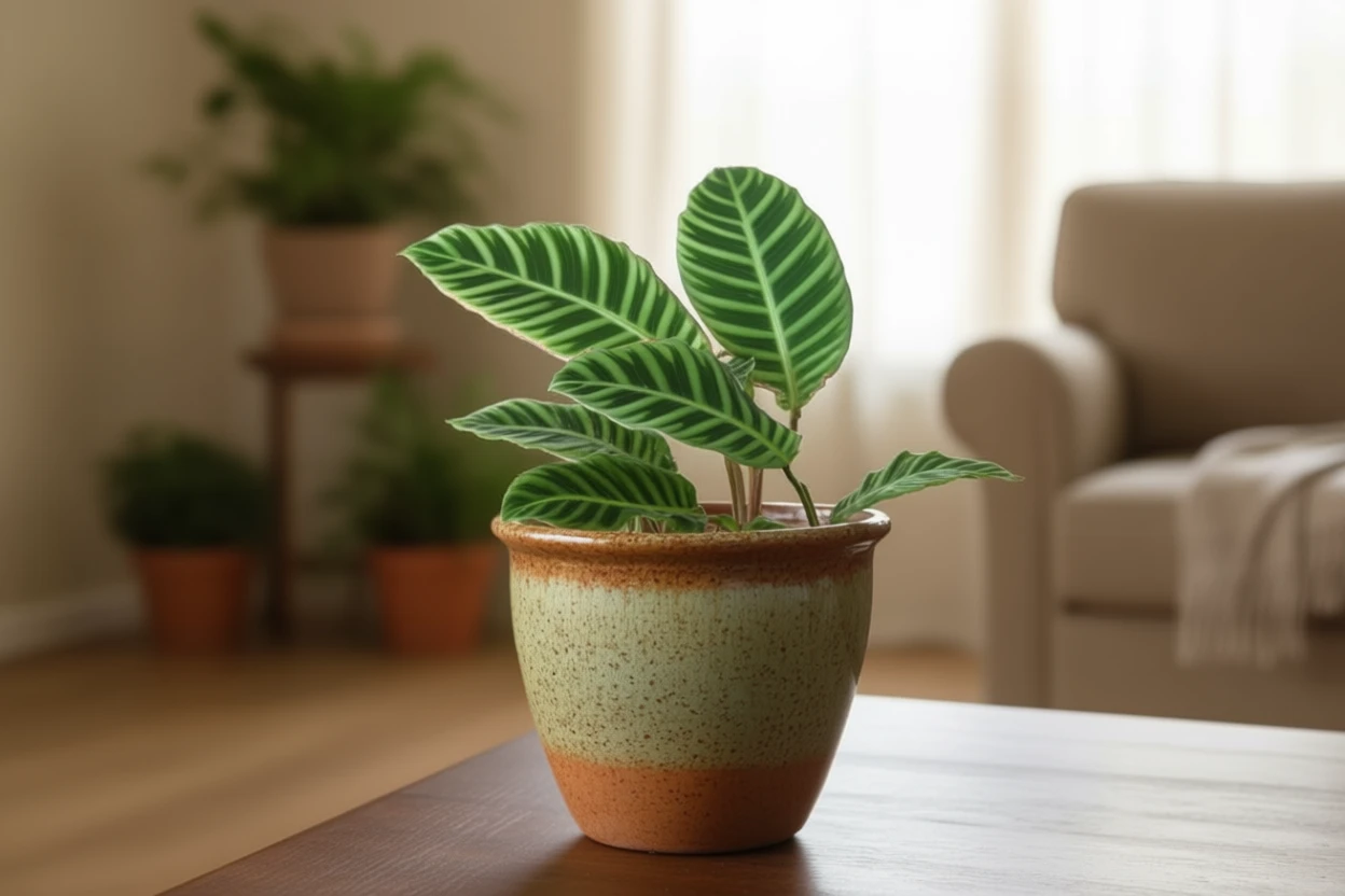 Калатея зебріна / Calathea zebrina