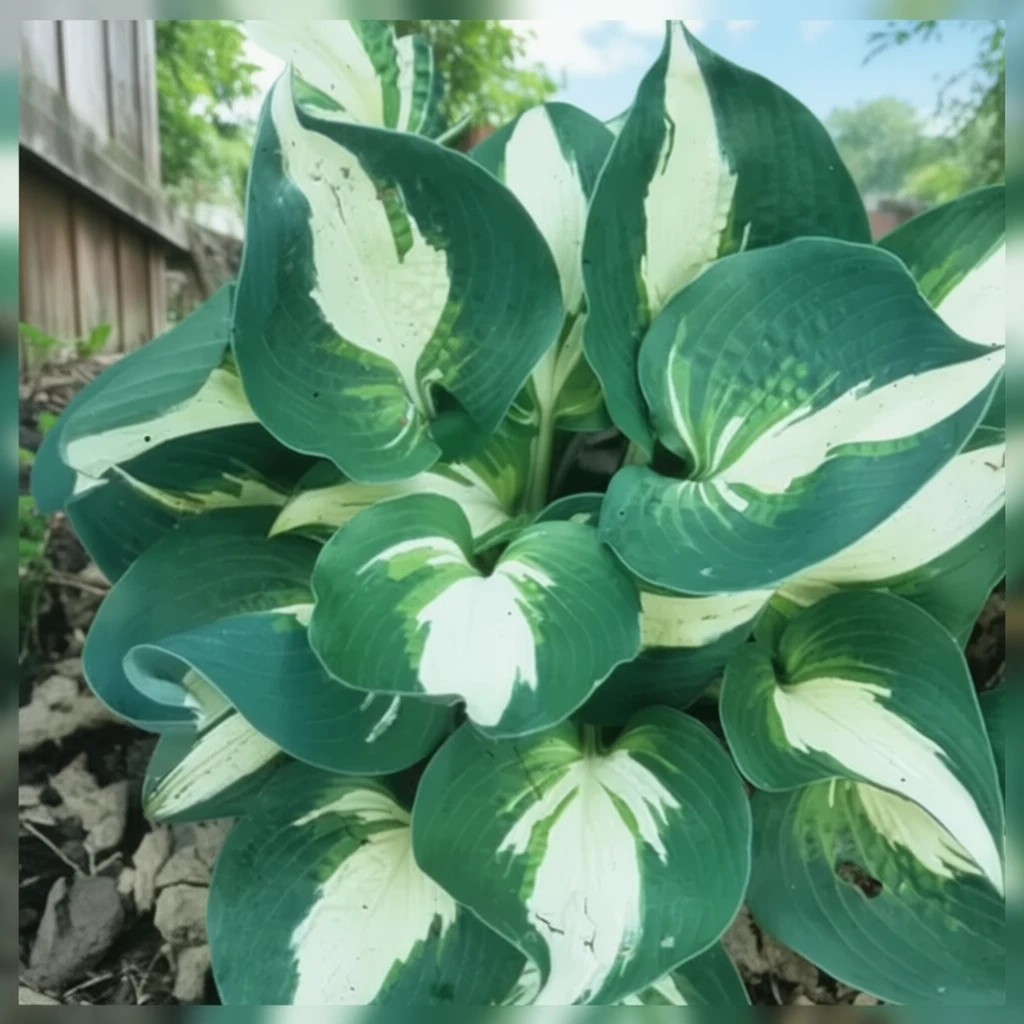 Хоста Халф енд Халф / Hosta Half and Half