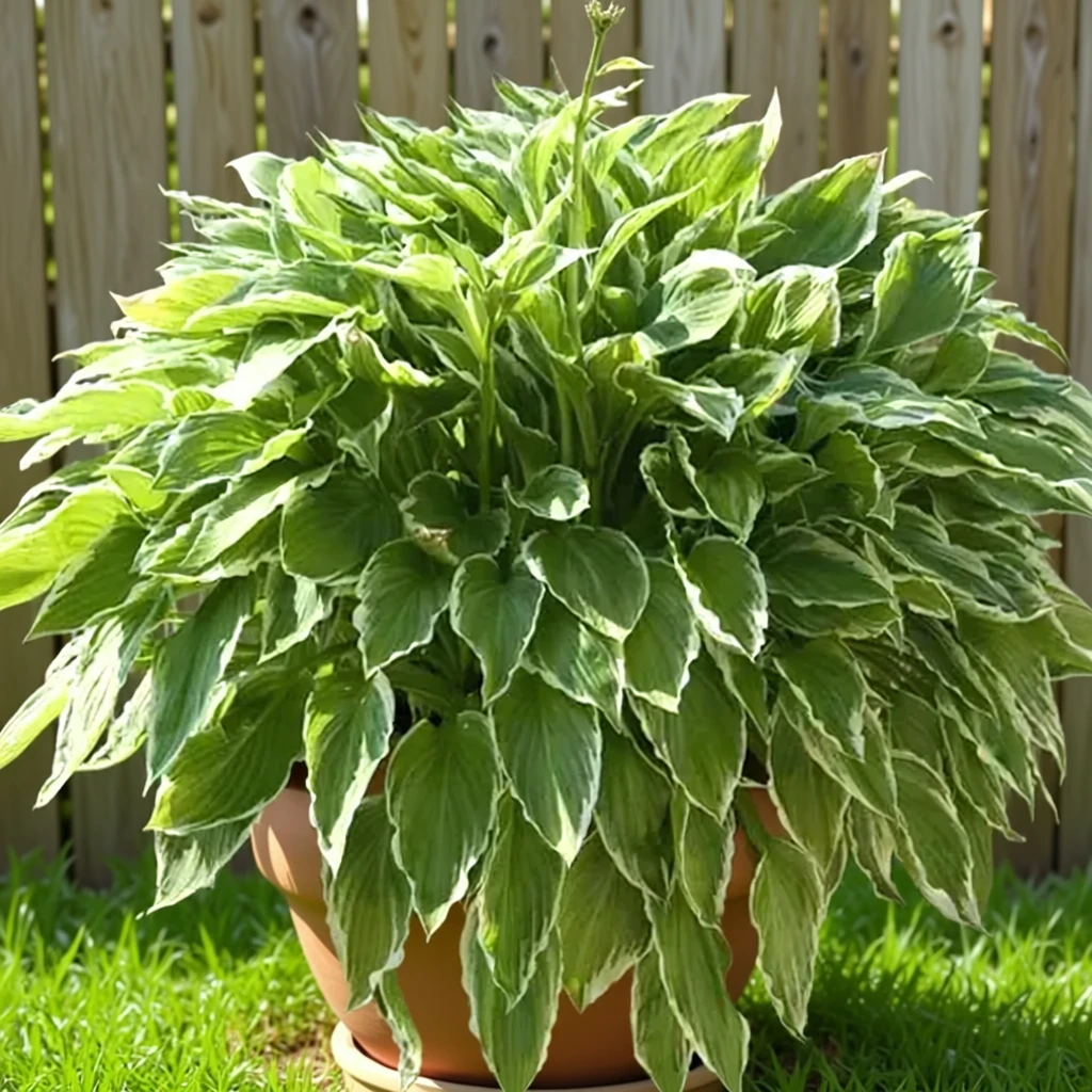 Хоста Ундулата Альбомаргіната / Hosta Undulata Albomarginata