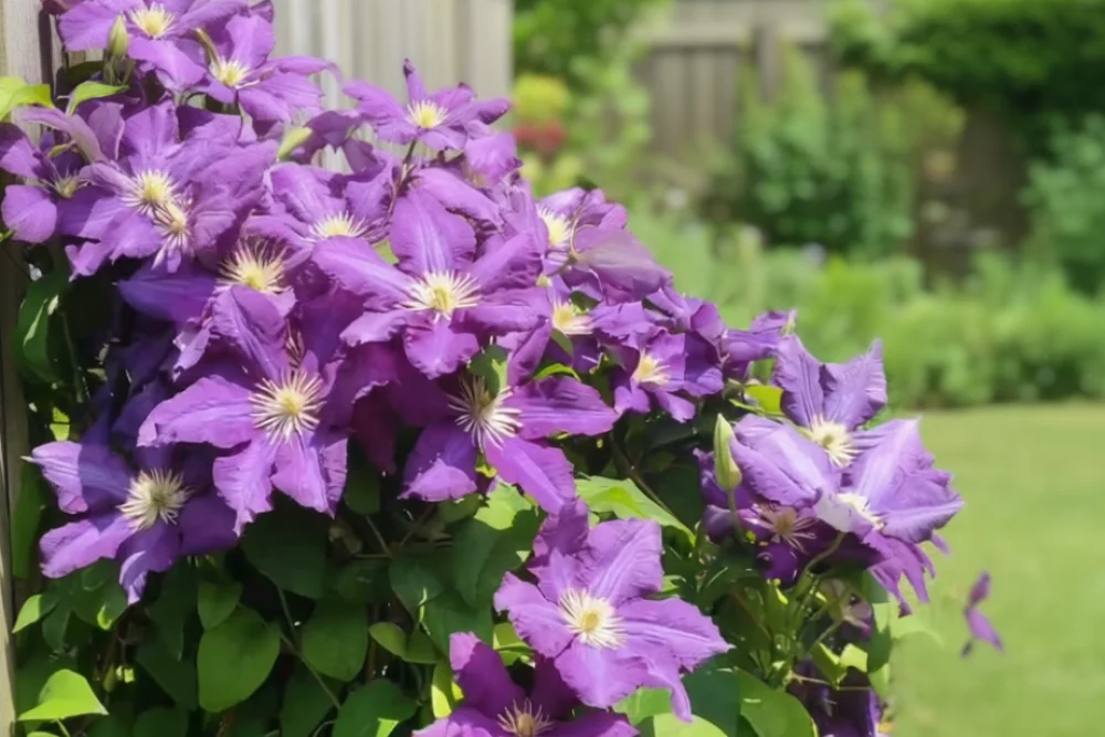 Клематіс Лютер Бербанк / Clematis Luther Burbank