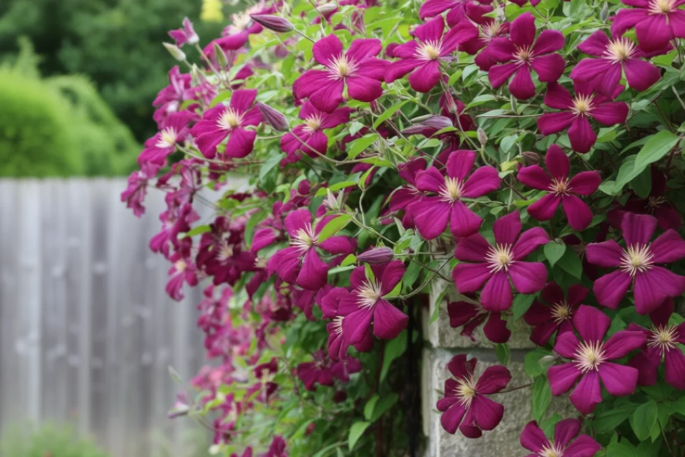 Клематіс Мадам Джулія Корревон / Clematis Madame Julia Correvon