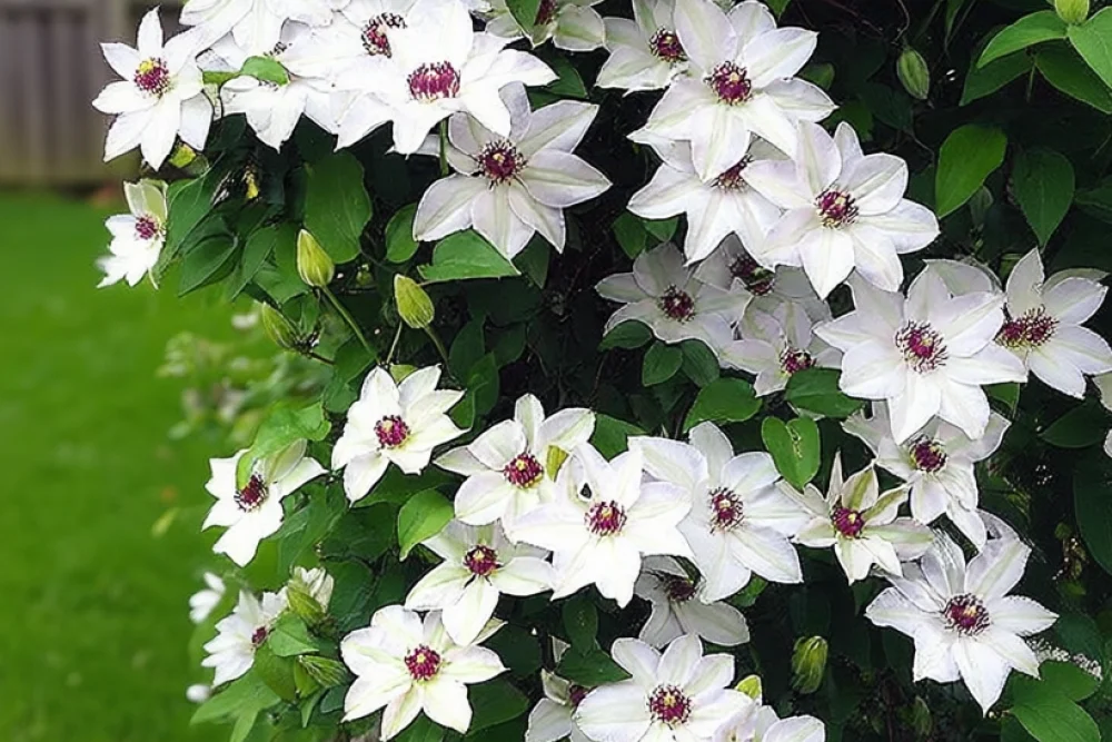 Клематіс Місс Бейтман / Clematis Miss Bateman