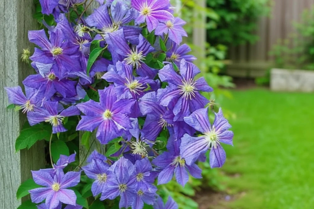 Клематіс Перль д’Азюр / Clematis Perle d’Azur