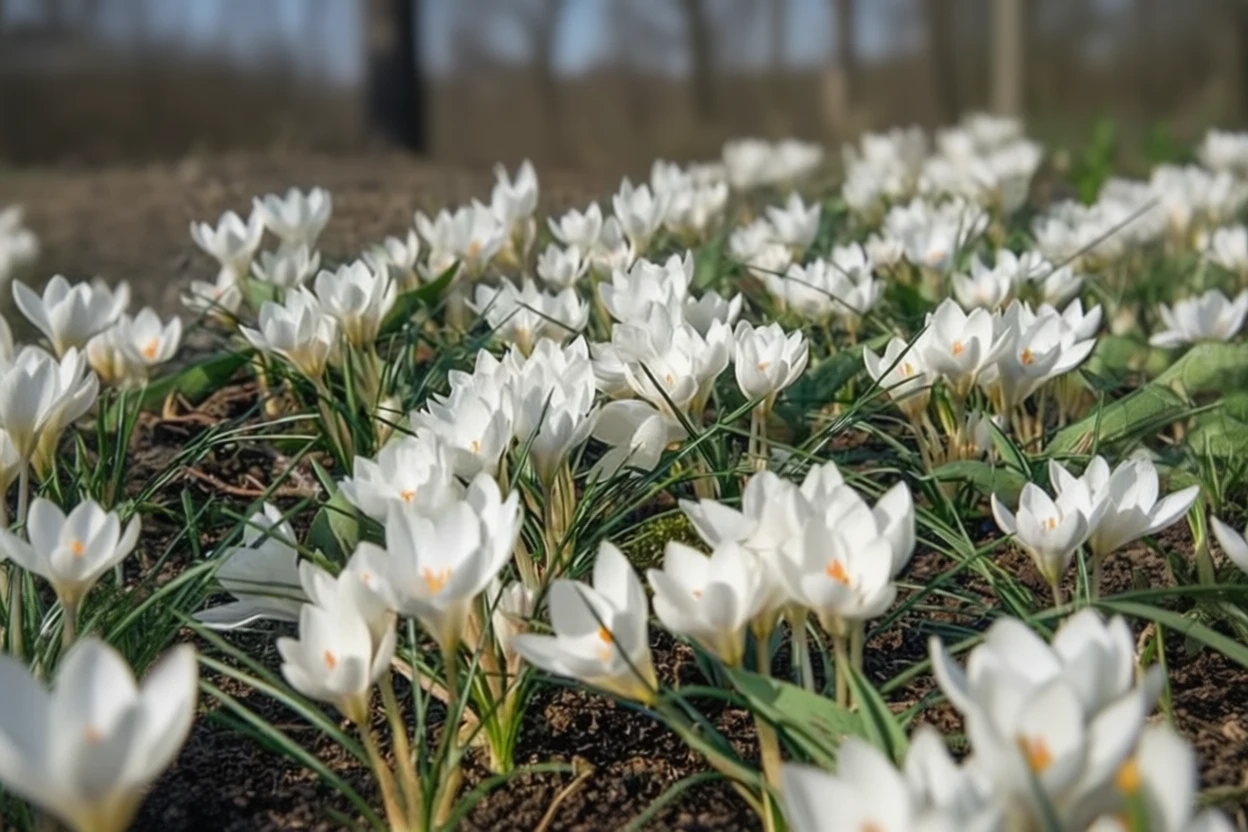 Крокус двоквітковий Місс Вейн / Crocus biflorus Miss Vain