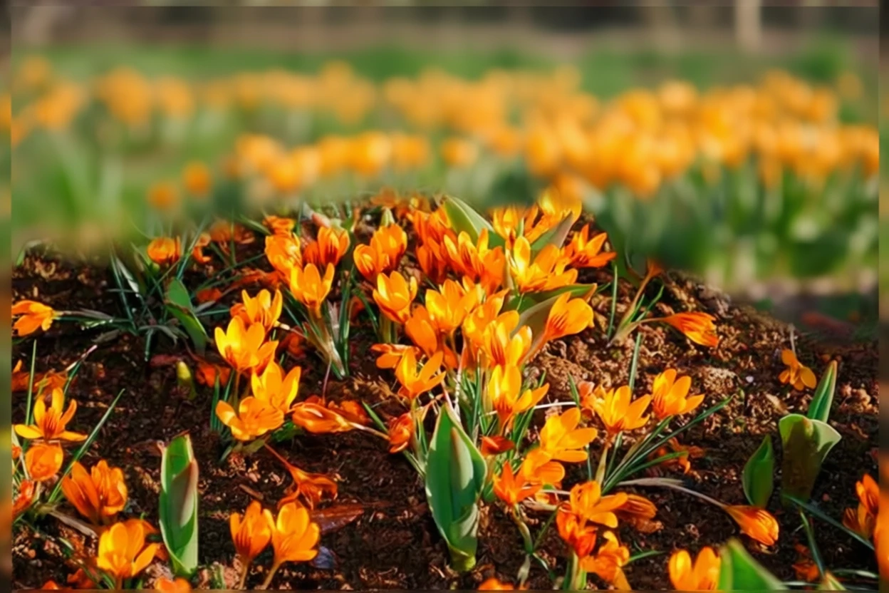 Крокус Олівєрі Балансе Оранж Монарх / Crocus olivieri subsp. balansae Orange Monarch