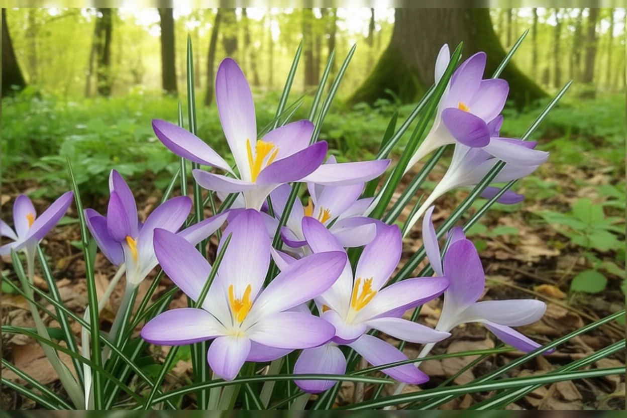 Крокус Томазіні Лілак Бюті / Crocus tommasinianus Lilac Beauty
