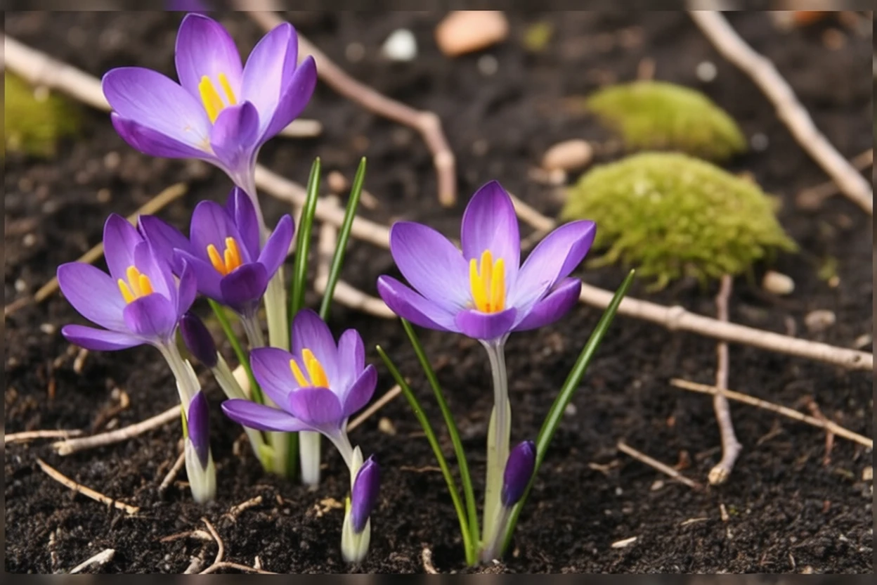 Крокус Томазіні Вайтвелл Пурпл
