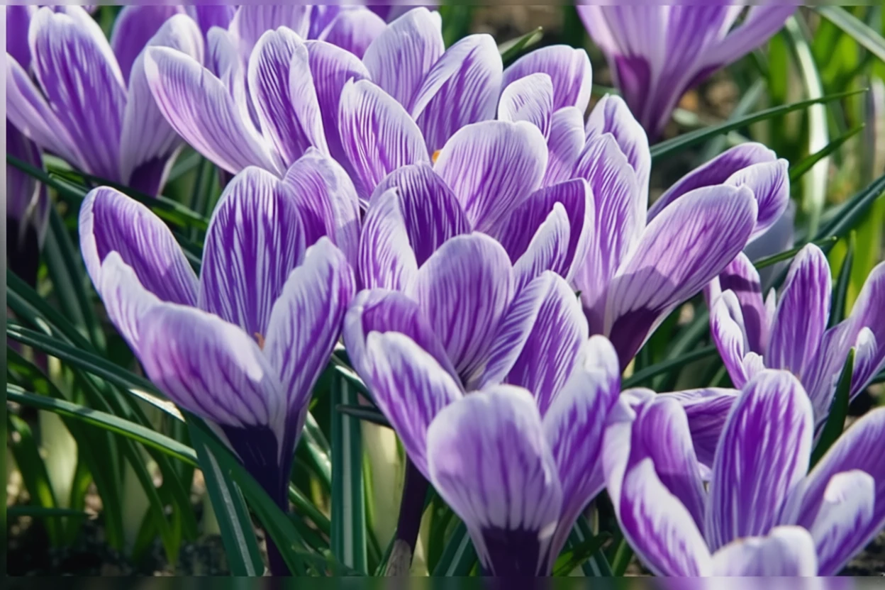 Крокус весняний Кінг оф зе Страйпд / Crocus vernus King of the Striped