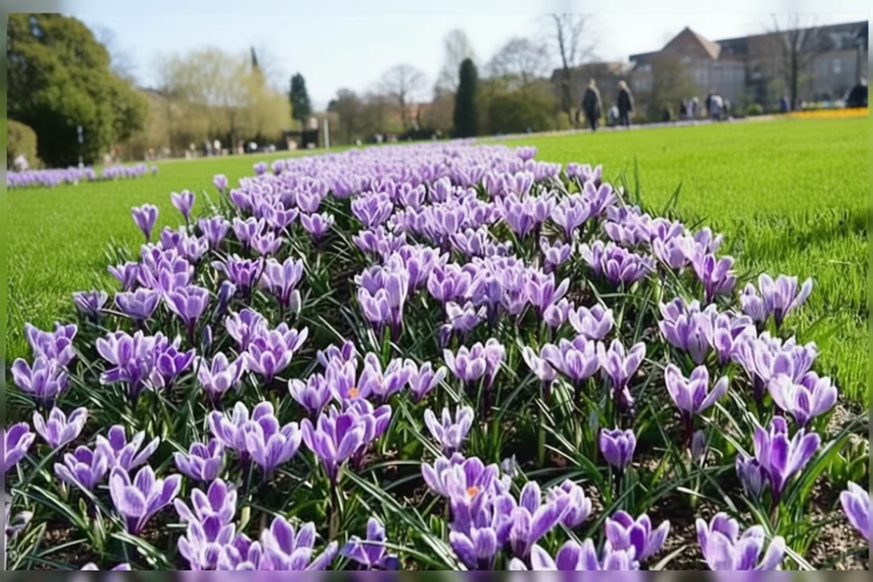 Крокус весняний Кінг оф зе Страйпд