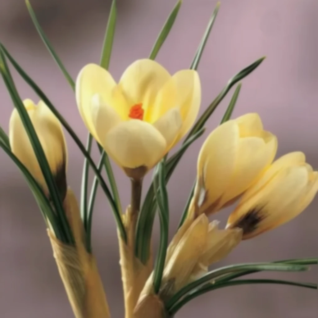 Крокус золотистий Крім Бюті / Crocus chrysanthus Cream Beauty