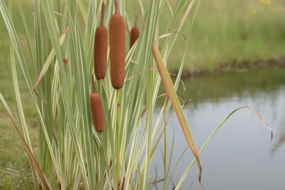 Рогіз широколистий Варієгата / Typha latifolia Variegata
