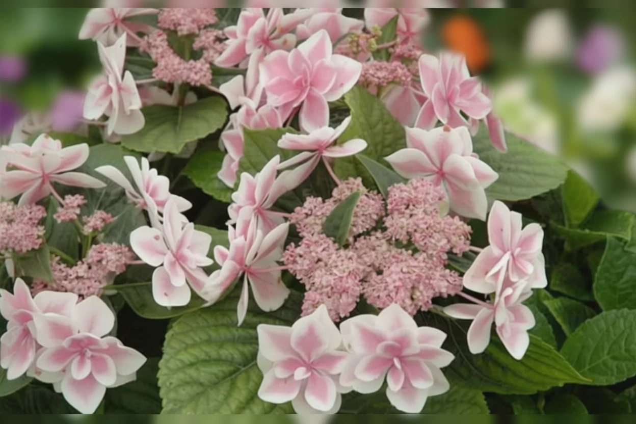 Широколиста гортензія Стар Гейзер / Hydrangea macrophylla Star Gazer