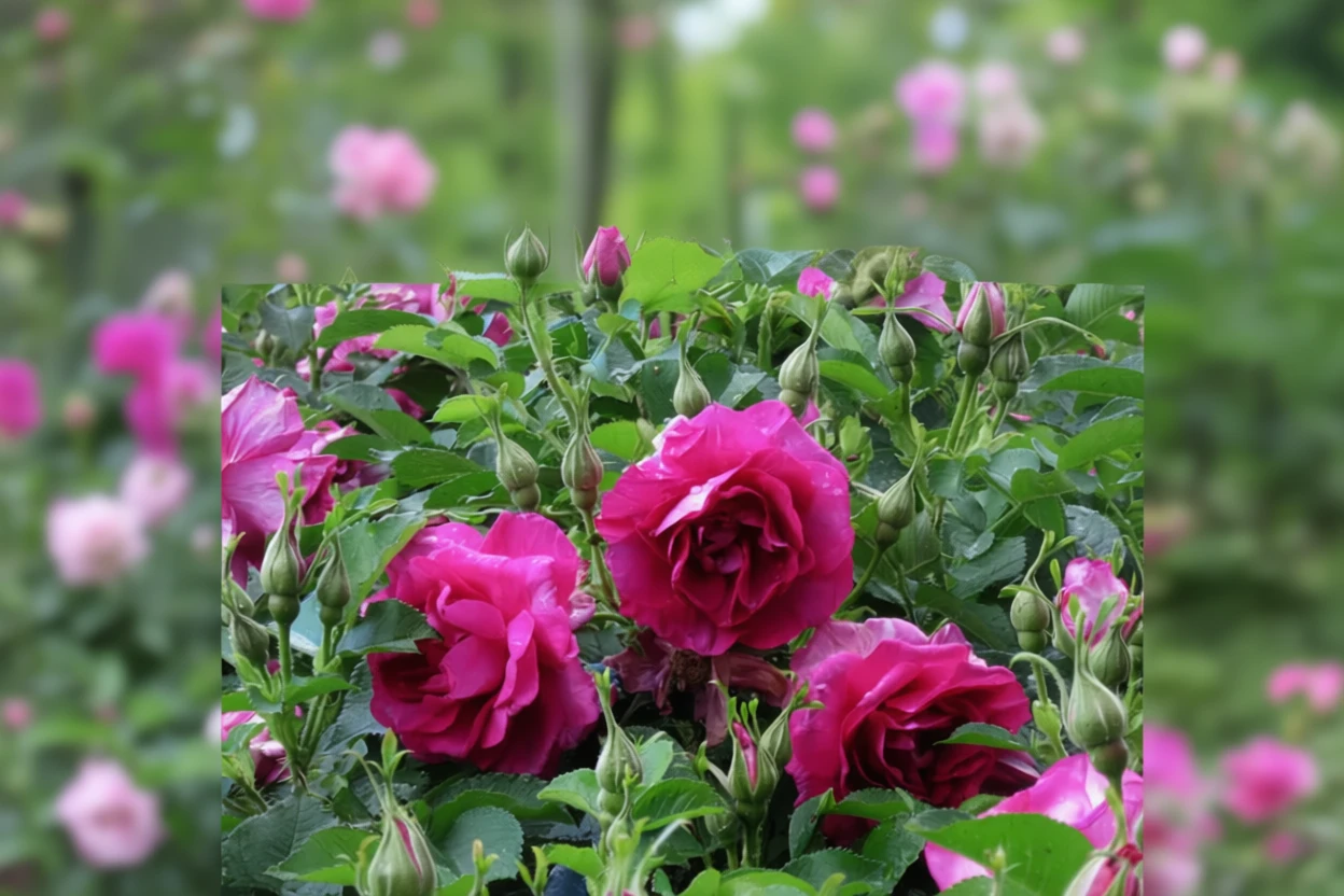 Троянда Вільям Лобб