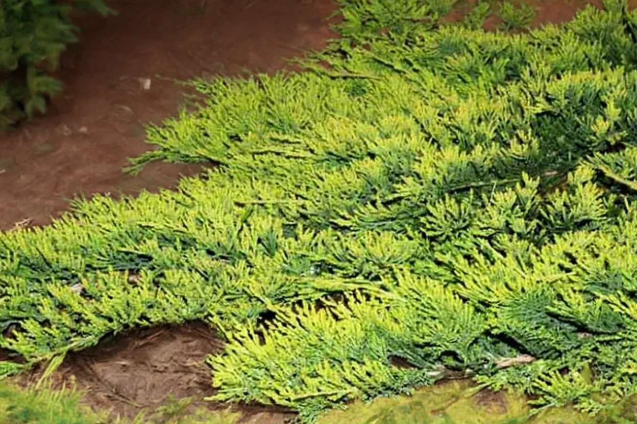 Ялівець горизонтальний Голден Карпет / Juniperus horizontalis Golden Carpet