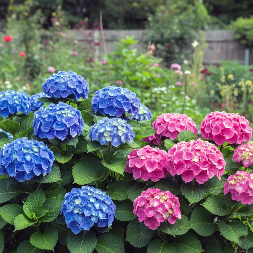 Підкислення для синіх і рожевих гортензій