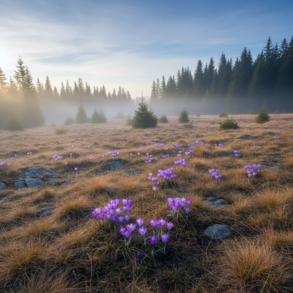 Крокуси у Карпатах