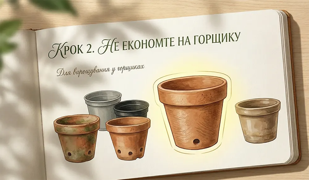 Правильний горщик для чорнобривців із дренажними отворами