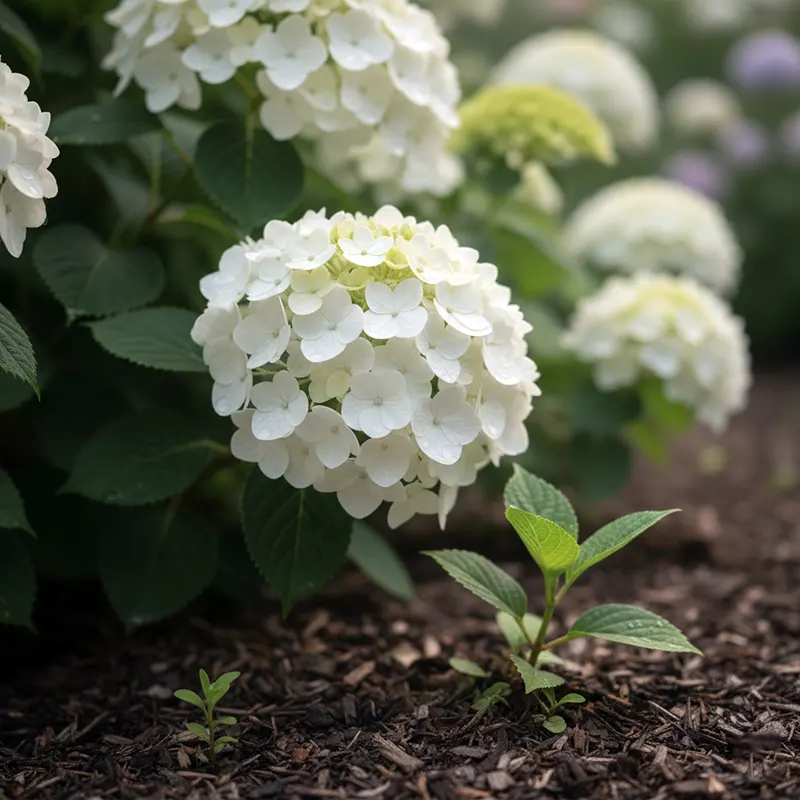 Фото білої гортензії