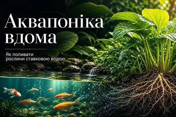 Аквапоніка по-домашньому: полив рослин ставковою водою