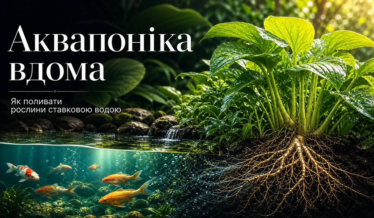 Аквапоніка по-домашньому: полив рослин ставковою водою