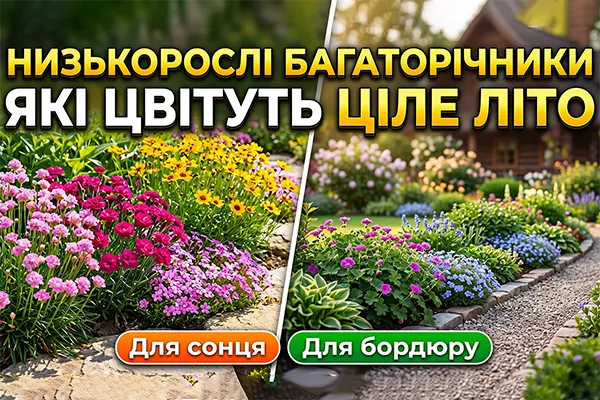 Багаторічні низькорослі квіти, які цвітуть ціле літо