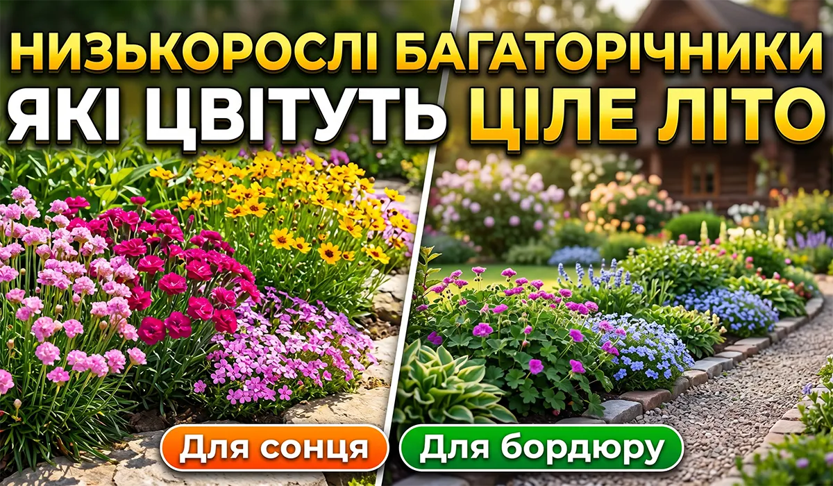 Багаторічні низькорослі квіти, які цвітуть ціле літо