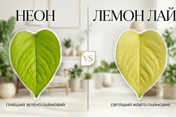 Як відрізнити Епіпремнум золотистий Неон та золотистий Лемон Лайм