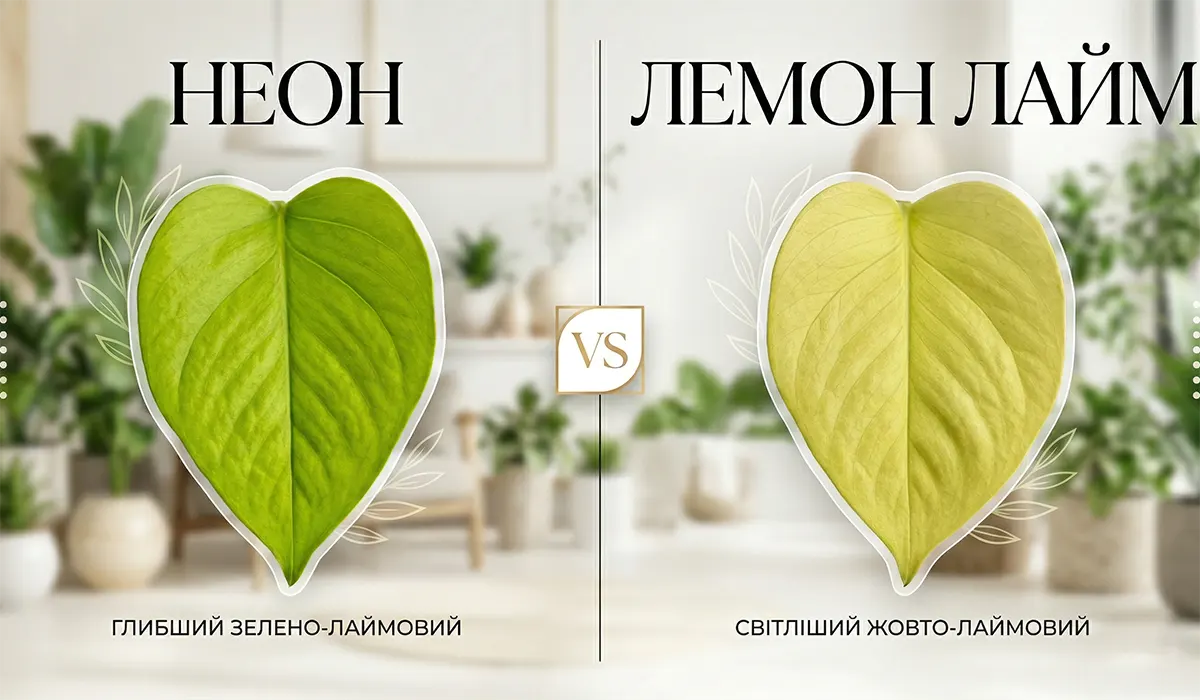 Як відрізнити Епіпремнум золотистий Неон та золотистий Лемон Лайм