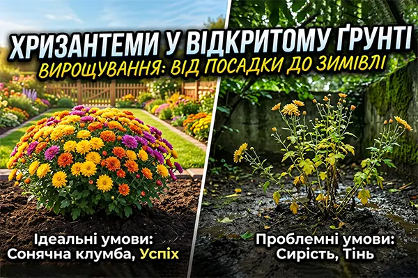 Вирощування хризантем у відкритому ґрунті