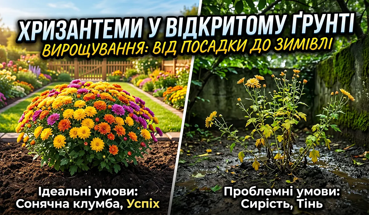 Вирощування хризантем у відкритому ґрунті