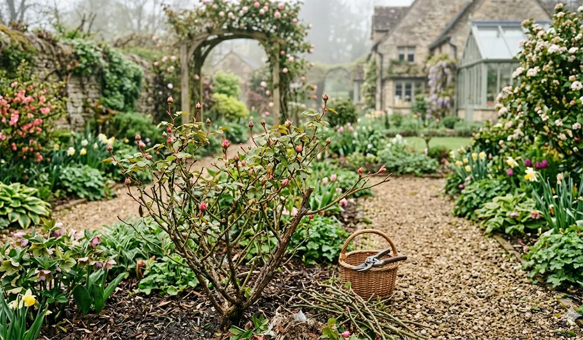 Обрізка англійських троянд