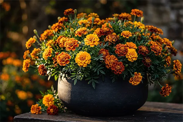 Як виростити чорнобривці в горщику